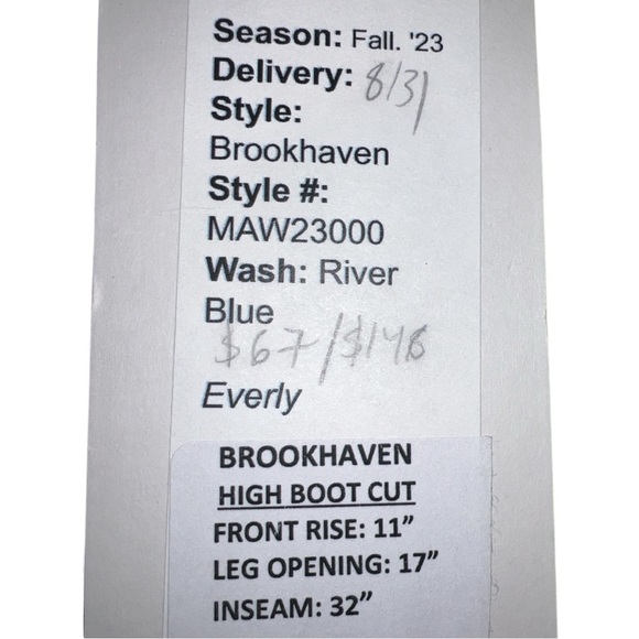 MODERN AMERICAN BROOKHAVEN HIGH BOOTCUT  Denim Jeans| Color:RIVER BLUE | NEW/NWT - Picture 9 of 9